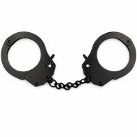 Наручники на цепочке металлические черные DS Fetish 