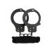 Металеві Наручники для сексу і мотузка для бондажа чорні BONDX METAL CUFFS & LOVE ROPE SET