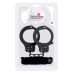 Металеві Наручники для сексу і мотузка для бондажа чорні BONDX METAL CUFFS & LOVE ROPE SET