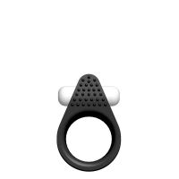 Эрекционное кольцо на пенис с вибростимуляцией клитора черное LIT-UP SILICONE STIMU RING 1