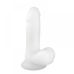 Фаллоимитатор 20/4,3 см светящийся в темноте реалистичный белый на присоске LIGHTSABER DT21399