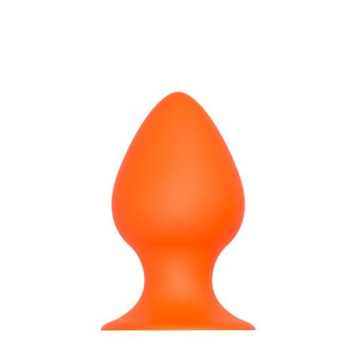 Анальная пробка оранжевая PLUG WITH SUCTION CUP