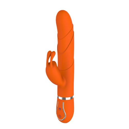 Вибромассажер-кролик со стимуляцией клитора оранжевый DREAM TOYS FLORAL FANTASY