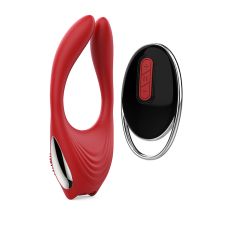 Вибромассажер для пар красный на пульте ДУ RED REVOLUTION EROS