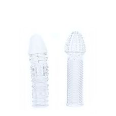 Насадка на член 2 штуки прозорого кольору Dream Toys MENZSTUFF EXTENDER