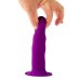 Фалоімітатор з нагріванням на присоску фіолетовий SOLID LOVE RIBBED