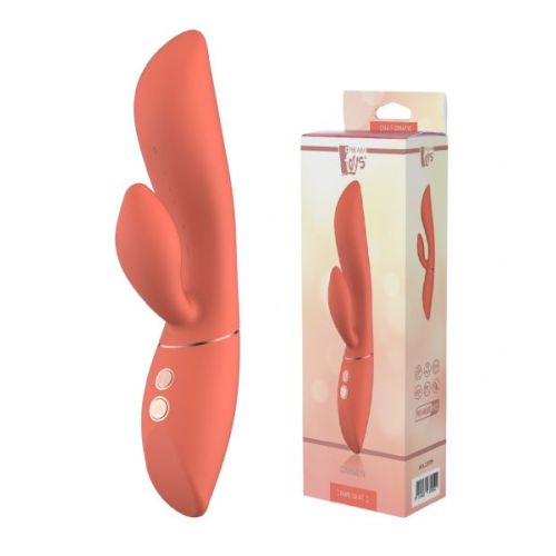 Вибратор кролик для вагинально-клиторальной стимуляции персиковый Dream Toys CHARISMATIC CARMEN