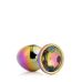 Анальна пробка райдужна з райдужним каменем 9,5 х 4,3 см Dream Toys Gleming Love