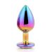 Анальна пробка райдужна з райдужним каменем 9,5 х 4,3 см Dream Toys Gleming Love