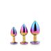 Набор анальных пробок радужных с радужным камнем Dream Toys Gleming Love