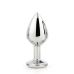 Анальная пробка серебристая с бесцветным камнем 8,3 х 3,4 см Dream Toys Gleming Love