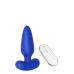 Вібраційна анальна пробка з пультом ДУ синя силіконова Dream Toys