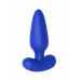 Вибрационная анальная пробка с пультом ДУ синия силиконовая Dream Toys