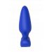 Вибрационная анальная пробка с пультом ДУ синия силиконовая Dream Toys