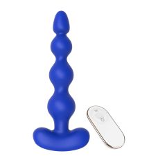 Анальний намисто з вірацией на пульті ДУ силіконові сині Dream Toys