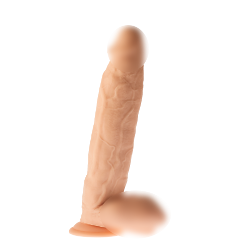 Большой фаллоимитатор реалистичный на присоске бежевый Mr. Dixx giant gio 11.8inch dildo
