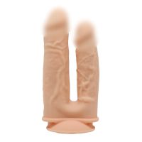 Фаллоимитатор двойной реалистичный на присоске телесного цвета Dream Toys REAL LOVE 
