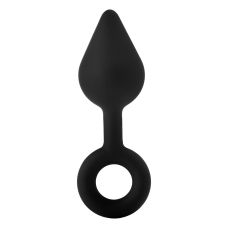 Анальна пробка із кільцем чорного кольору Dream Toys FANTASSTIC розмір XL