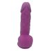 Фаллоимитатор с мошонкой на присоске термопластичный фиолетовый Dream Toys Real Love