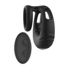 Ерекційне віброкільце на член з пультом управління чорне Dreamtoys Ramrod