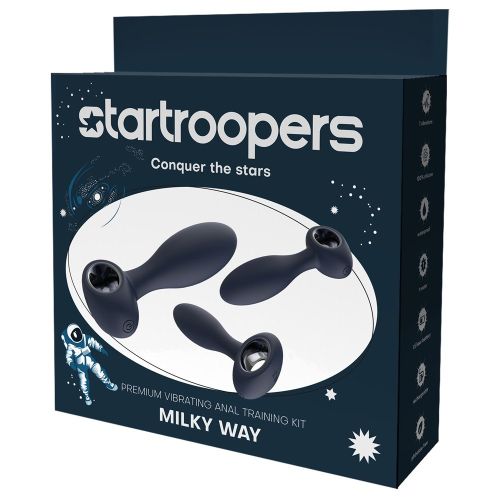 Набор виброанальных стимуляторов синего цвета Dream Toys Startroopers Milky Way размеры S, M, L