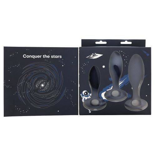 Набор виброанальных стимуляторов синего цвета Dream Toys Startroopers Milky Way размеры S, M, L