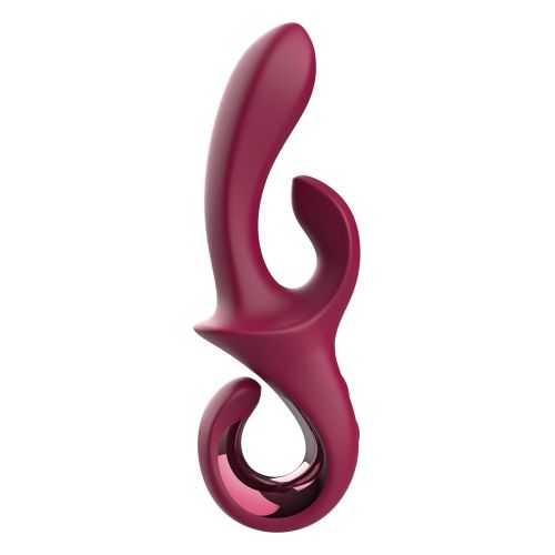 Вібратор-кролик із ручкою гачком червоний Dreamtoys Glam Duo Vibrator