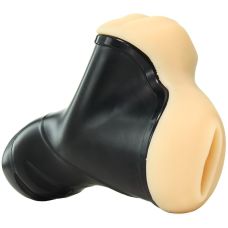 Мастурбатор у колбі Вагіна та Ротик з вібрацією тілесного кольору Pipedream PDX Double Penetration Vibrating Stroker