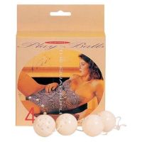 Вагинальные шарики на сцепке бежевые Seven Creations 4 штуки 