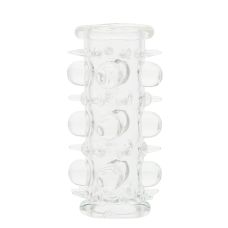 Насадка на член с шипами из силикона прозрачного цвета Seven Creations