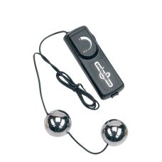 Вагинальные шарики серебристые с вибрацией Seven Creations