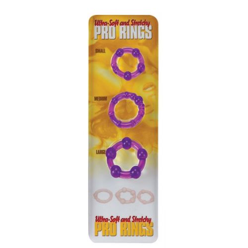 Набор эрекционных колец фиолетовые Ultra Soft & Stretchy Pro Rings