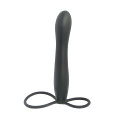 Страпон безремневий силіконовий чорного кольору MOJO BLACKJACK