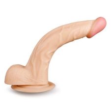 Фаллоимитатор 17,5/3,5 см на присоске с прожилками Brazzers 17,5 см телесный