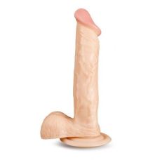 Крупный 19,5/4 см фаллоимитатор на присоске с прожилками Brazzers 19,5 см телесный