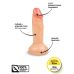 Фалоімітатор 9/3 см на присоску реалістичний тілесний Brazzers DWS027 10 см х 3 см