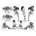 Тимчасове тату Tattoo Set-Naughty Pin-Up