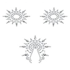 Прикраси для грудей та бікіні зі стразами сріблястого кольору Petits Joujoux Gloria