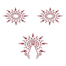 Прикраси для грудей та бікіні зі стразами червоного кольору Petits Joujoux Gloria