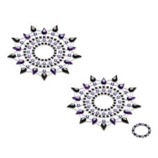 Пестиси зі стразами фіолетово-чорні Petits Joujoux Gloria