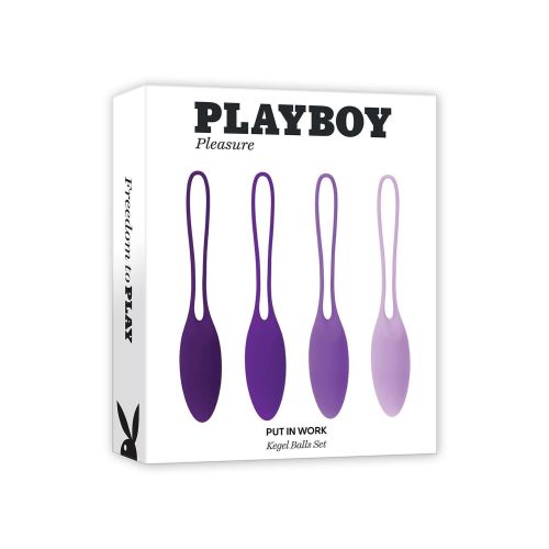 Набор тренажеров Кегеля фиолетового цвета разных оттенков Еvolved Playboy Put In Work 4 штуки Набор тренажеров Кегеля фиолетового цвета разных оттенков Еvolved Playboy Put In Work 4 штуки