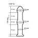 Анальний плаг зі скла прозорого кольору EGZO