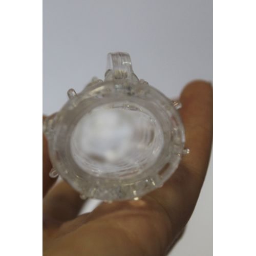 Насадка на член силиконовая Crystal sleeve L 11,5 см D 2 см, с усиками и пупырышками