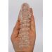 Насадка на член закрытая 13,5 см/2 см пупырчатая с шипиками Crystal sleeve