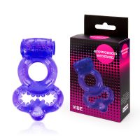 Кольцо для пролонгации секса с вибрацией фиолетовое