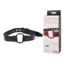 Кляп-кільце для рота EROKEY O RING GAG Колір Чорний екошкіра з металом