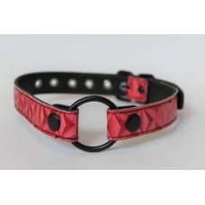 Кляп-кільце для рота EROKEY O RING GAG колір червоний екошкіра