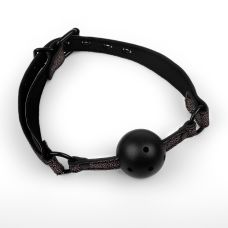 Кляп для рота з кулькою Erokey екошкіра чорний