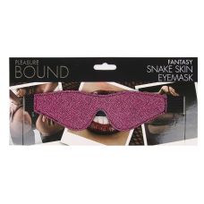 Маска БДСМ  сексуальная с экокожи розового цвета EROKEY