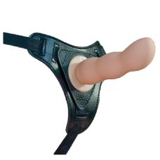 Страпон силіконовий хвилястий EROKEY тілесний з регулюванням розміру трусиків L 12,5 см d 3,5 см